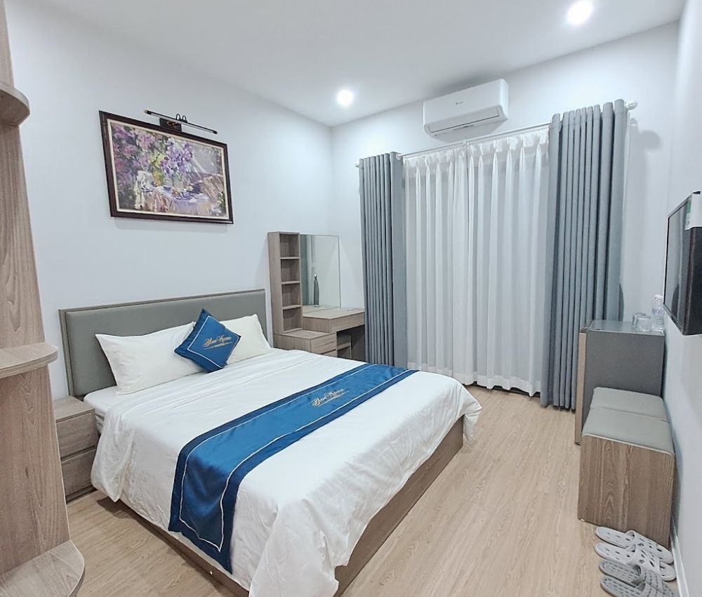 Blue Home Homestay được thiết kế đơn giản, hiện đại 
