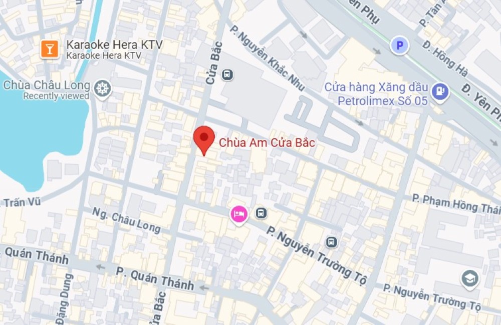 Vị trí của chùa Am Cửa Bắc trên Google Maps