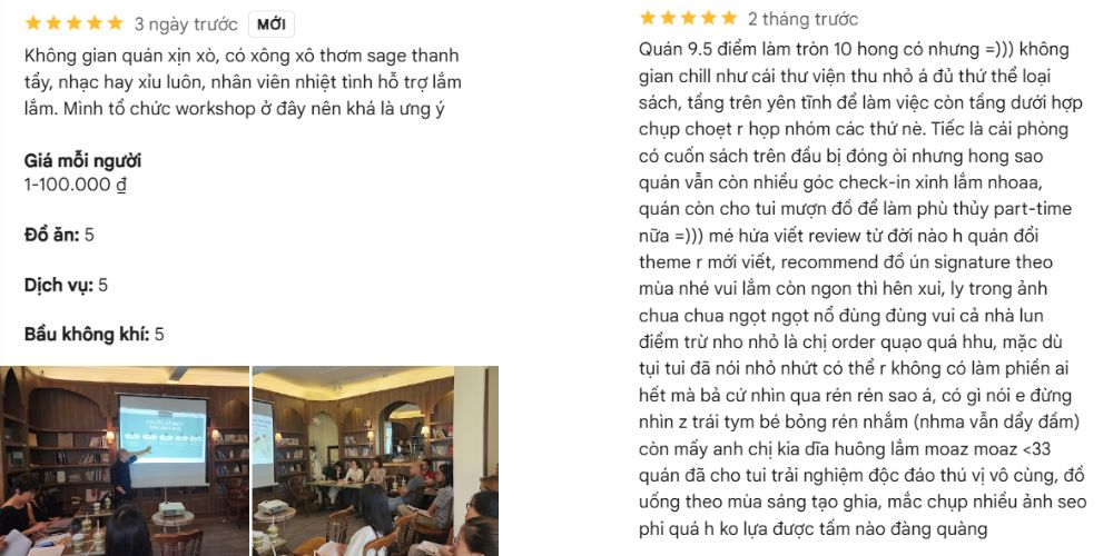 Không gian như một thư viện thu nhỏ tại Bibli Library được nhiều khách hàng yêu thích 