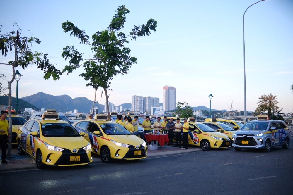 Màu vàng đặc trưng của taxi Asia