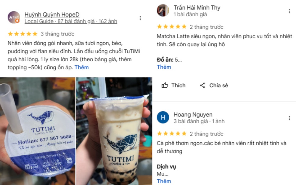 Khách đánh giá cao hương vị trà và không gian thoải mái (Ảnh: Google maps)