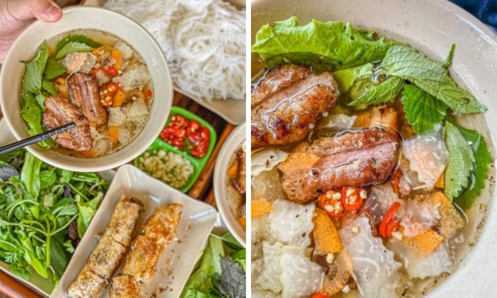 Bún Chả Que Tre Giảng Võ là quán ăn quen thuộc của nhiều người dân trong khu vực