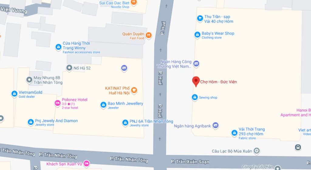 CHợ Hôm - Đức Viên trên Google maps 