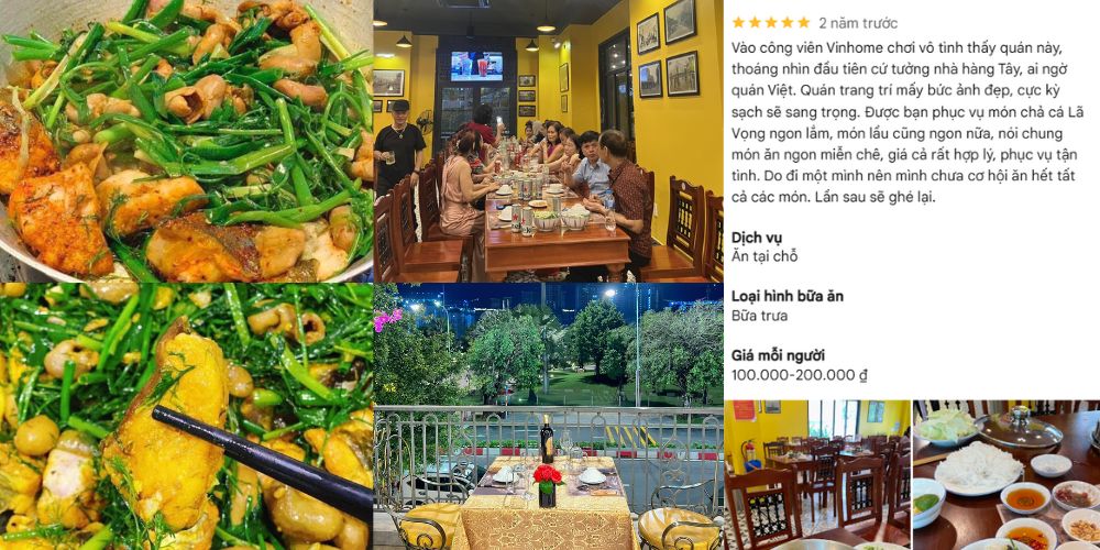 Nhà hàng Thăng Long mang đến không gian sang trọng cùng chả cá tươi ngon