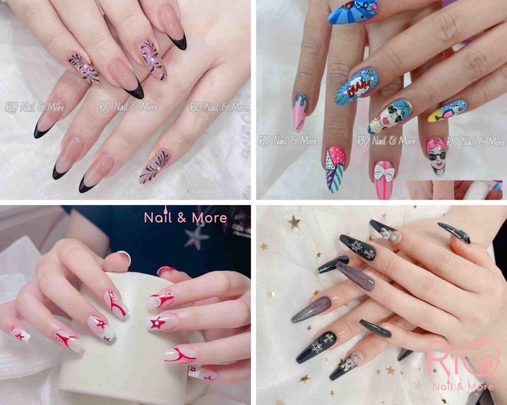 Một số mẫu nail độc đáo và khác biệt tại RI-O Nail&More (Ánh: RI-O Nail&More)