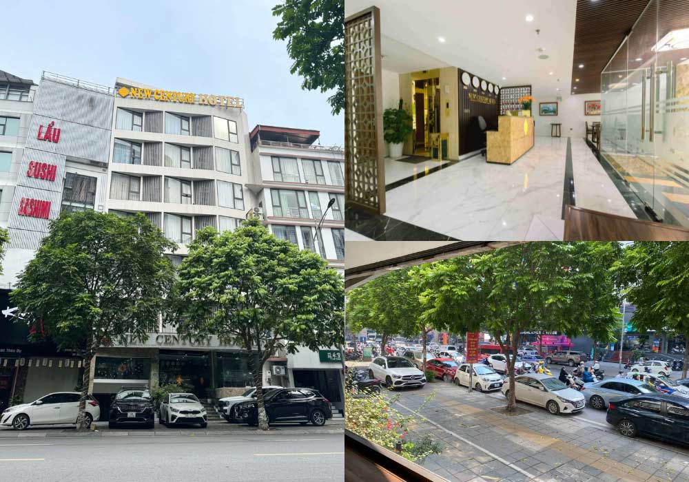 New Century Hotel tọa lạc ngay trên mặt tiền phố Khúc Thừa Dụ 