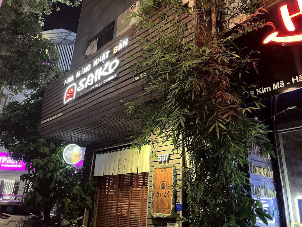 Không gian theo phong cách Kappo Nhật của nhà hàng Saiko Sushi Japanese Cuisine