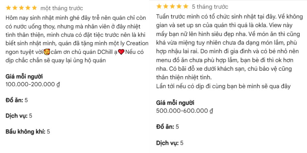 Quán là địa điểm lý tưởng để tổ chức sinh nhật hay những bữa tiệc nhỏ 