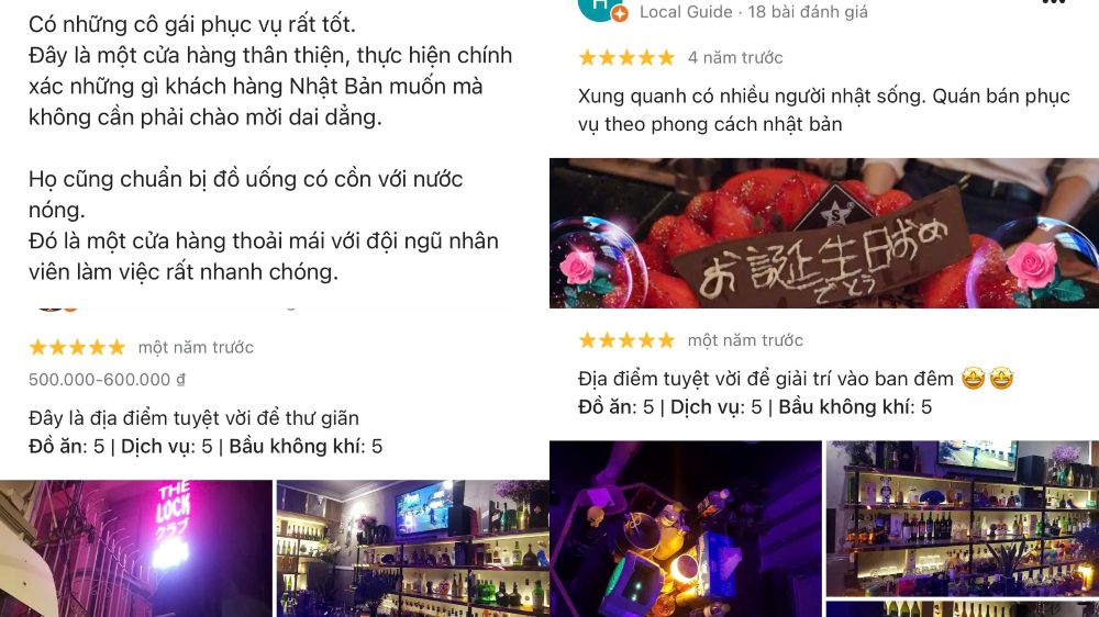 Đánh giá của khách hàng trải nghiệm tại The Lock Club Ba Đình 