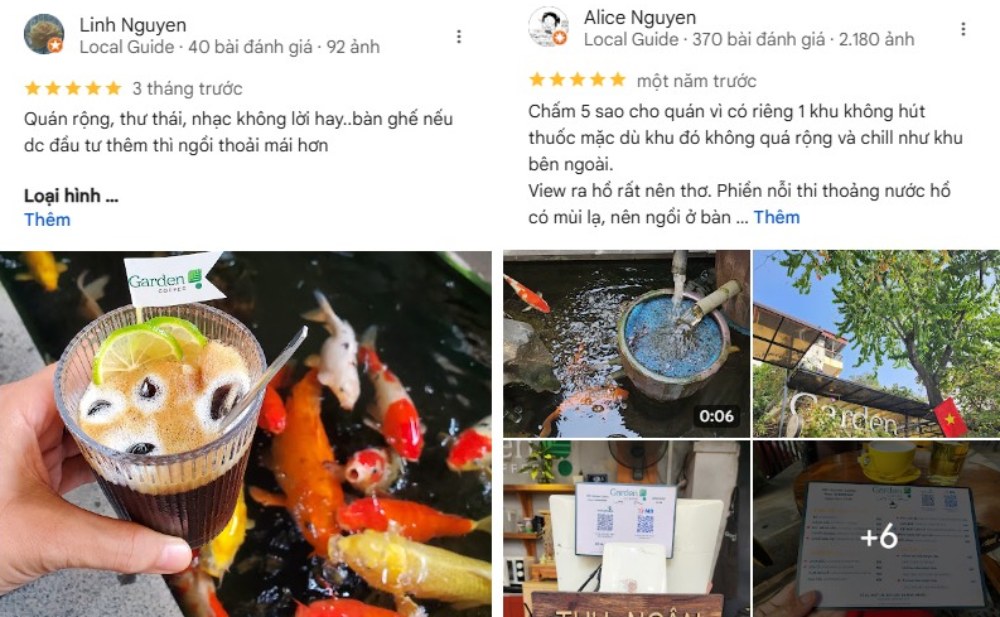 Khách hàng đánh giá cao không gian tại quán (Ảnh: Google Maps)