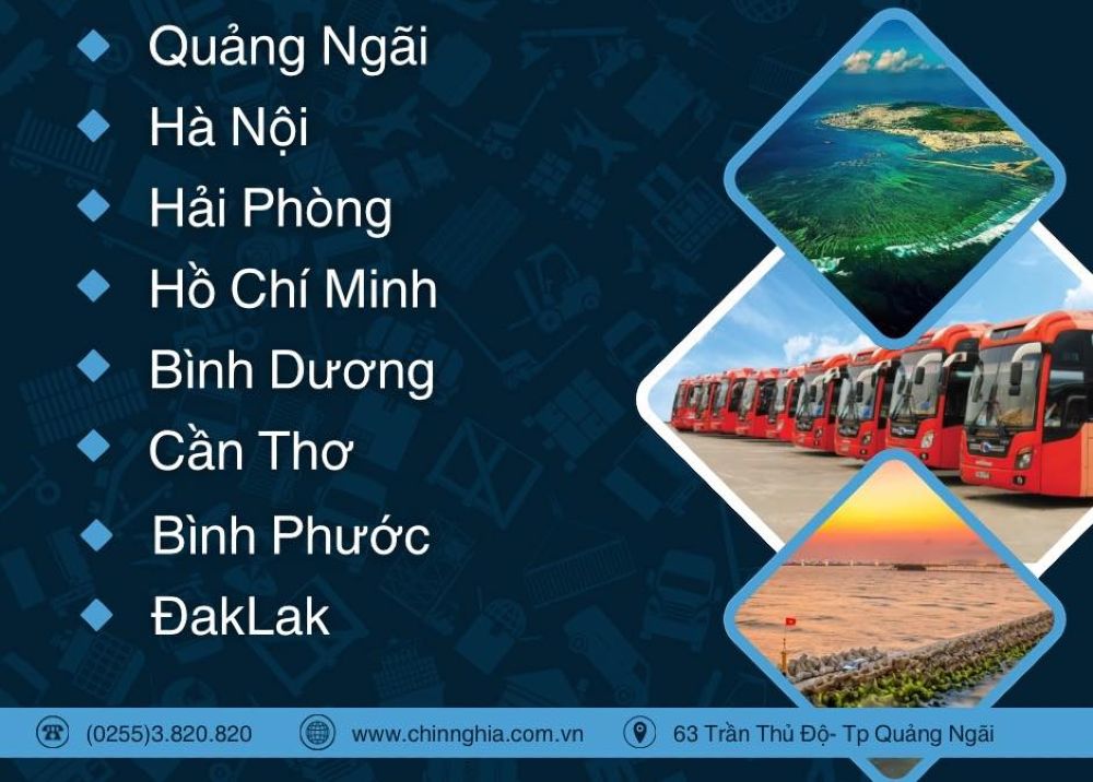 Nhà xe Chín Nghĩa vận chuyển hành khách trên nhiều tỉnh thành khác nhau