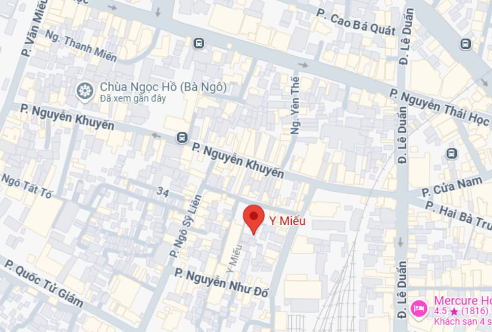 Hình ảnh vị trí Y Miếu trên bản đồ (Ảnh: Google Maps)