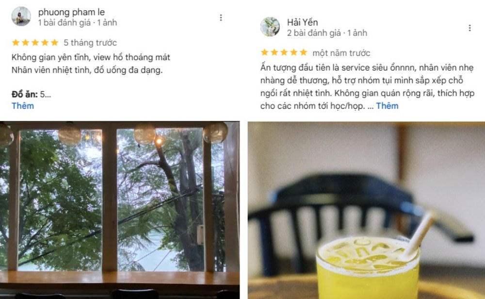 Khách hàng đánh giá trải nghiệm nhân viên thân thiện tại Woods Cafe (Ảnh: Sưu tầm Internet)