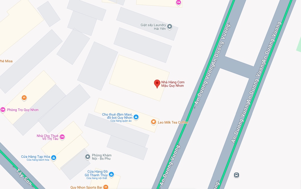 Vị trí quán Cơm Mậu trên bản đồ (Ảnh: Nguồn Google maps)