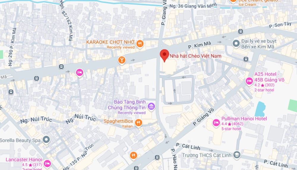 Nhà hát Chèo Việt Nam trên Google Maps 