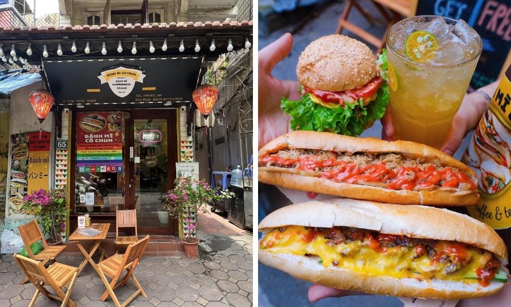 Bánh mì cô Chun là quán ăn Ba Đình quen mặt với các cú đêm