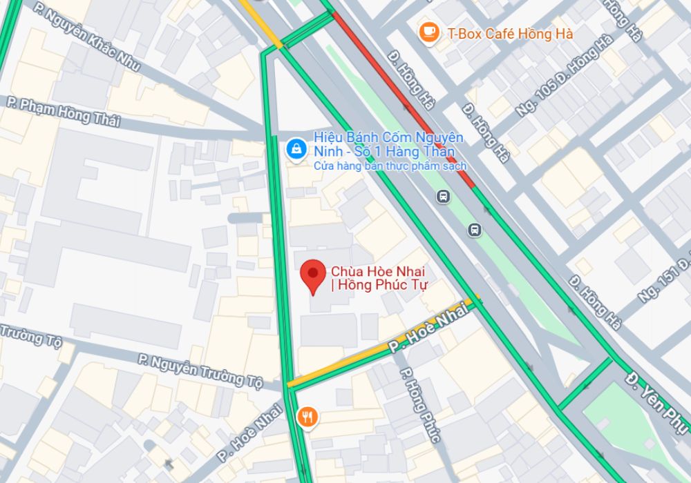 Vị trí của chùa Hòe Nhai (Ảnh: Google Maps)