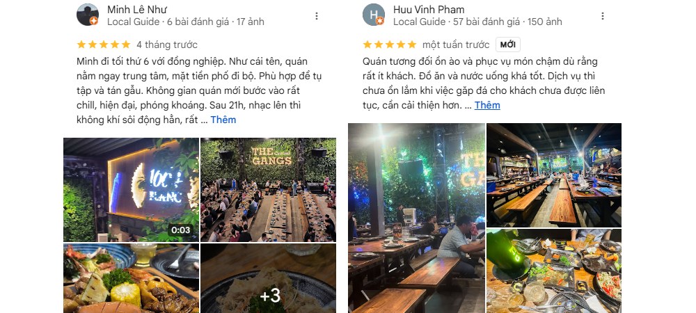 Những phản hồi tích cực của khách dối với quán trên Google Maps (Ảnh: sưu tầm Internet)