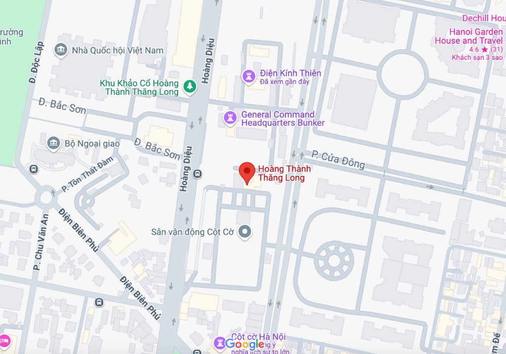 Vị trí của Ngũ Môn Lầu trên bản đồ (Nguồn: Google Maps)