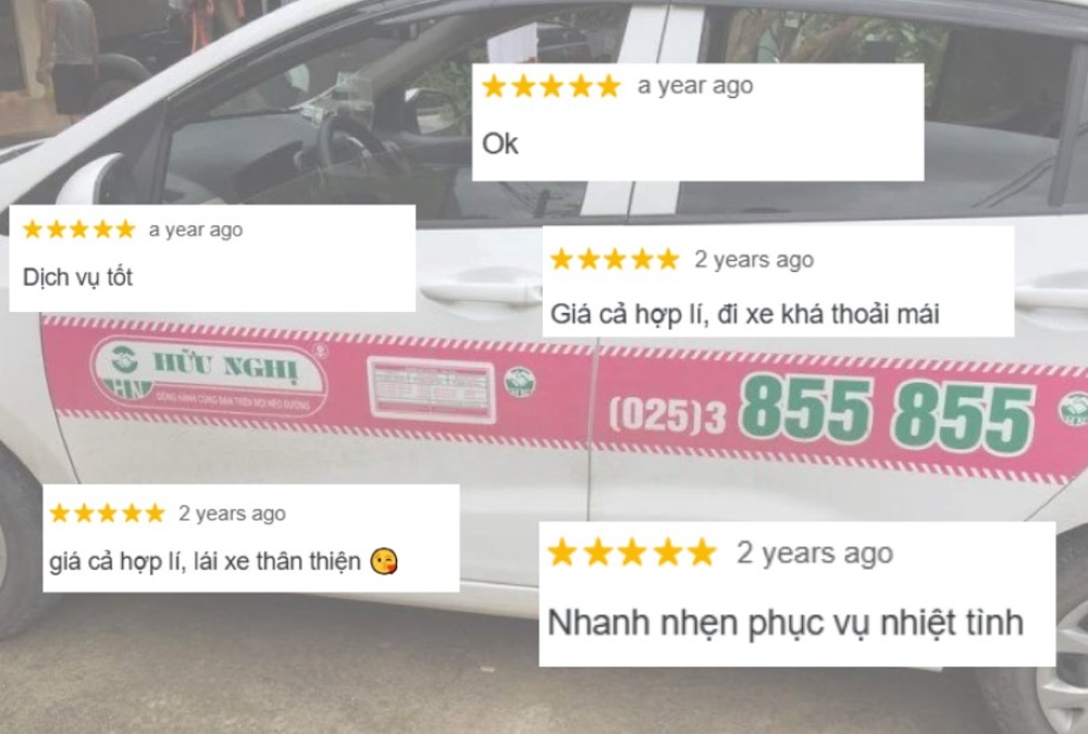 Một số đánh giá về taxi Hữu Nghị