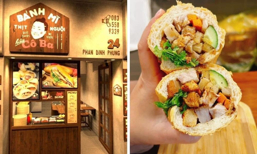 Bánh mì thịt nguội Cô Ba đầy đặn với topping siêu chất lượng