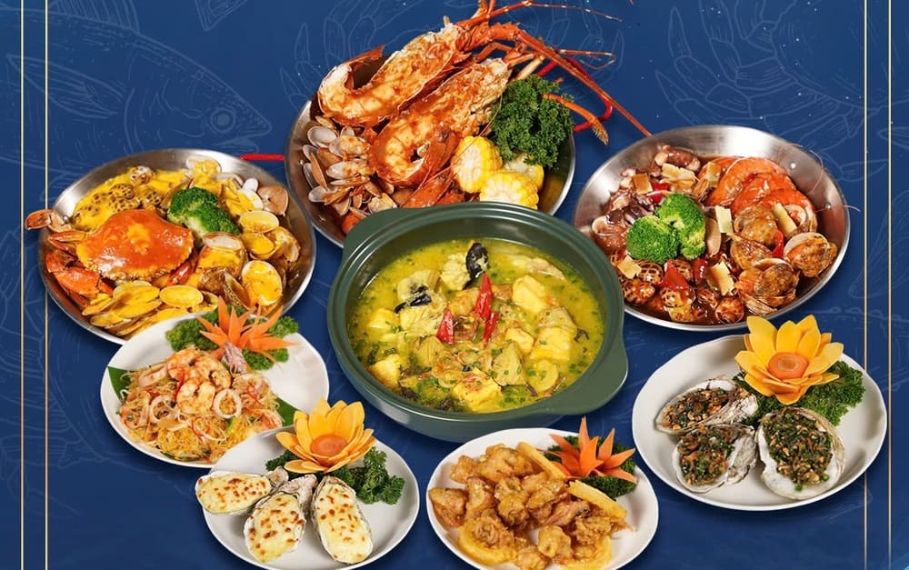 Đa dạng các món ăn hải sản của Song Ngư Seafood 