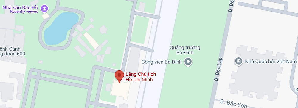 Lăng Chủ tịch Hồ Chí Minh tọa lạc tại quảng trường Ba Đình 