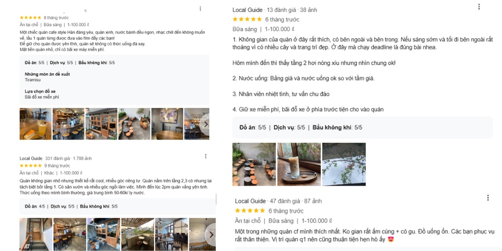 Khách hàng phản hồi về dịch vụ của Soo Kafe 