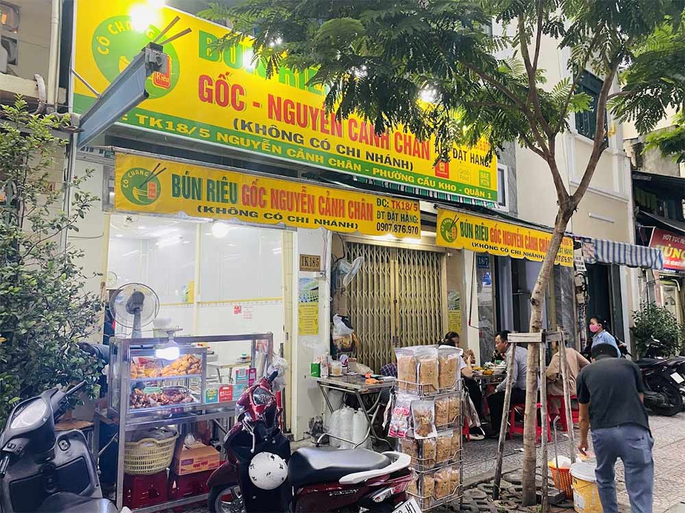 Quán bún riêu Gốc không có chi nhánh 