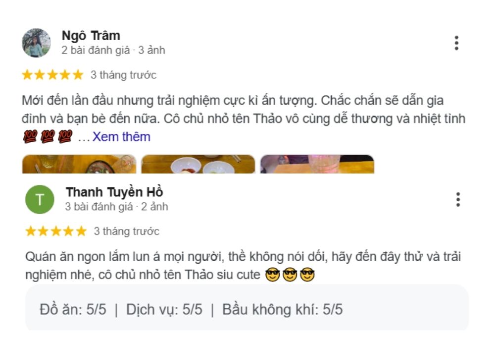 Nhận xét của khách hàng sau khi trải nghiệm tại nhà hàng Chay Phúc Ấn An Gia