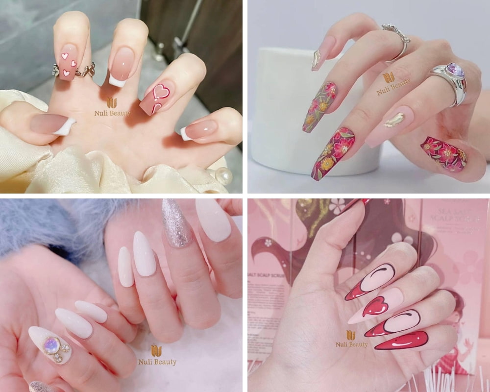 Các mẫu nail từ đơn giản đến khác biệt tại Nuli Beauty (Ảnh: Nuli Beauty)