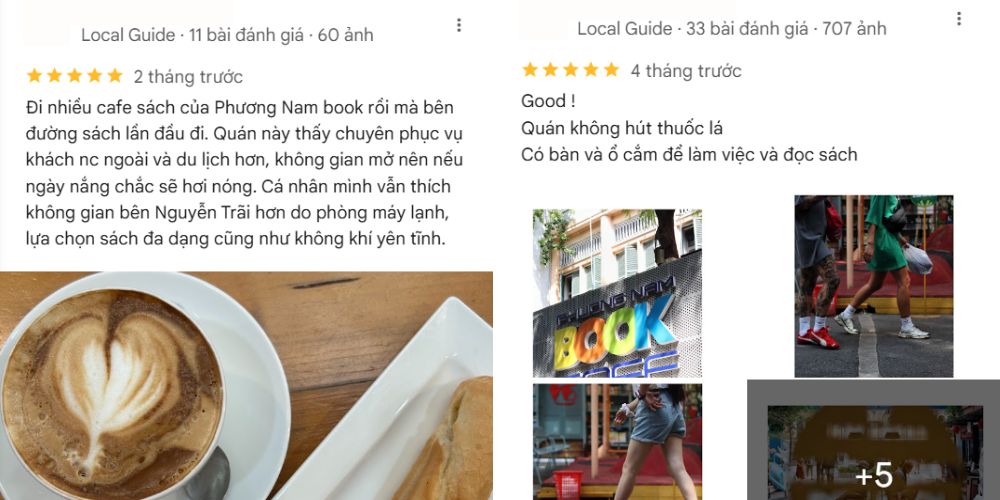 Đánh giá khách hàng về Phương Nam Book Cafe 