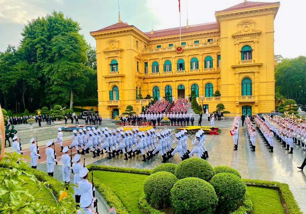 Phủ Chủ Tịch là nơi diễn ra các sự kiện và lễ đón tiếp quan trọng