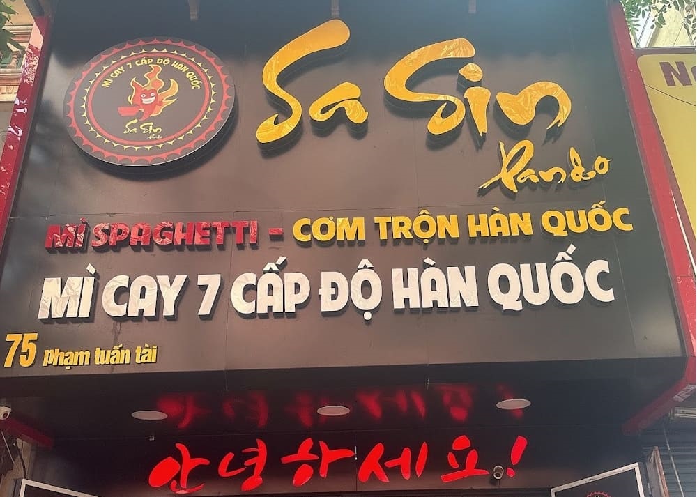 Địa chỉ quán Mì cay SaSin quận Cầu Giấy