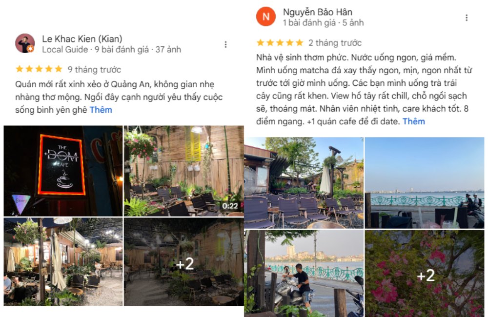 Khách hàng đánh giá cao sự riêng tư và chất lượng đồ uống tại đây (Ảnh: Google maps)