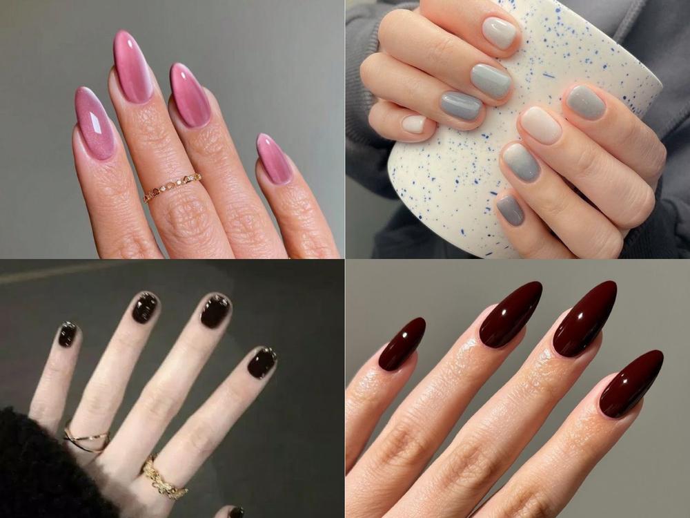 Những mẫu nail trơn đơn giản nhưng vẫn làm nổi bật đôi tay