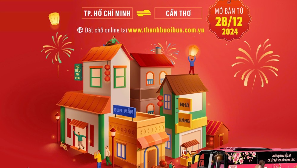 Xe khách Thành Bưởi mở bán vé tết từ 28/12/2024 (Ảnh: Xe khách THÀNH BƯỞI)