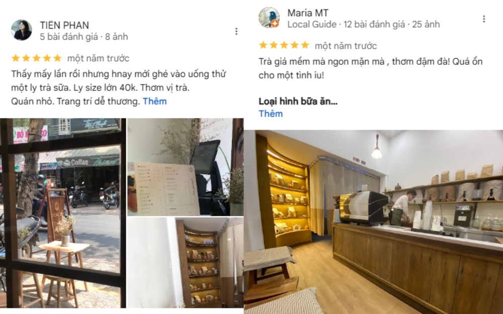 Khách đánh giá cao chất lượng đồ uống và không gian sáng sủa (Ảnh: Google maps)