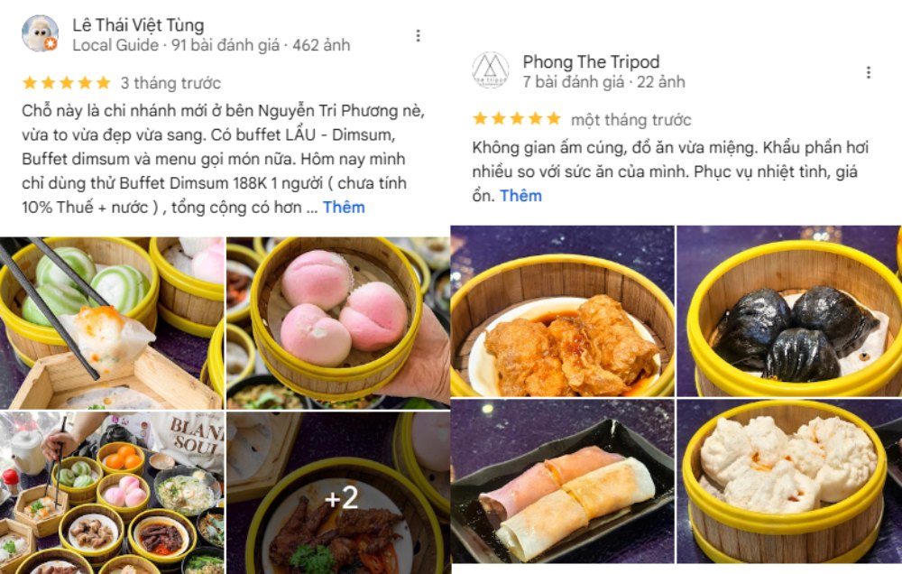 Khách hàng hài lòng với chất lượng món ăn ngon và không gian quán (Ảnh: Google maps)