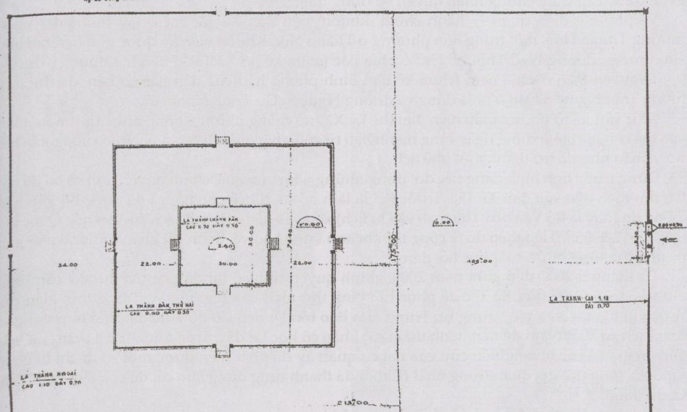 Bình đồ Đàn Xã Tắc năm 1963 do Ngô Nẫm vẽ