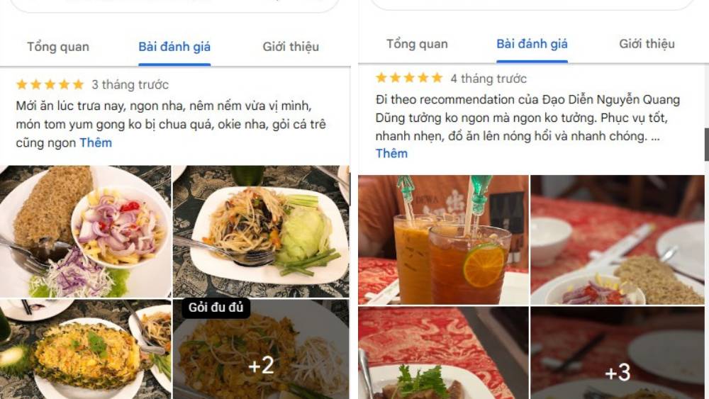 Nhận xét của khách hàng về Nhà Hàng Con Voi Vàng cực kỳ chi tiết (Ảnh: Google Maps)