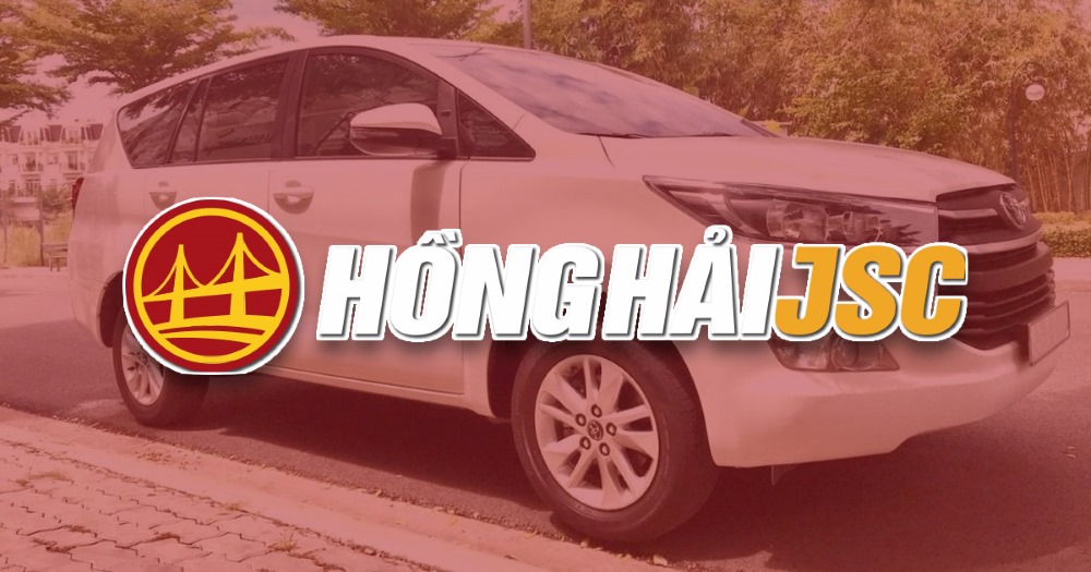 Logo đỏ - vàng nổi bật của taxi Hồng Hải (Ảnh: Hồng Hải Taxi)