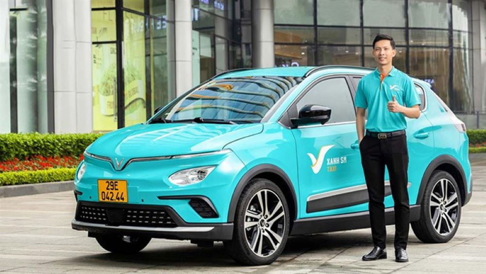 Taxi Xanh SM sở hữu đội xe điện VinFast hiện đại 
