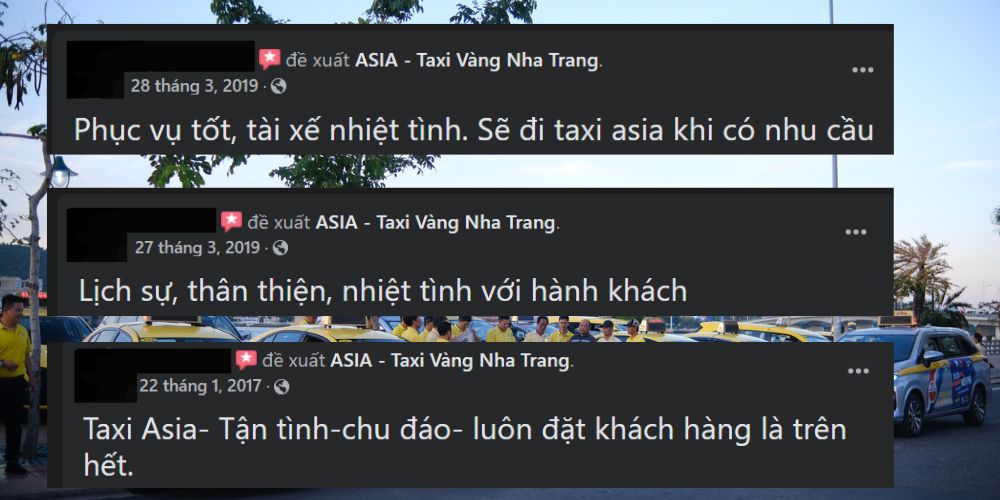 Đánh giá khách hàng về dịch vụ taxi Asia Nha Trang