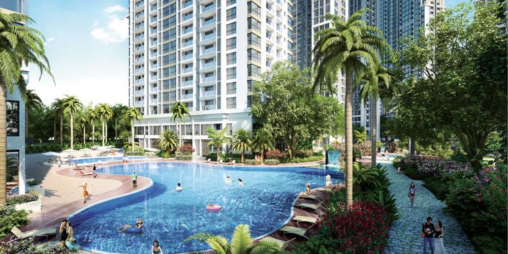 Phối cảnh bên trong Aqua 1 & 2 Vinhomes Golden River