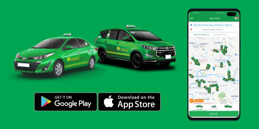 Khách hàng dễ dàng tải app và đặt taxi Mai Linh trên điện thoại thông minh