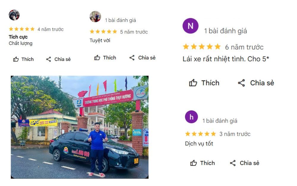 Taxi Vạn An được đánh giá với chất lượng dịch vụ tuyệt vời và thái độ tài xế nhiệt tình (Ảnh: Google Maps)