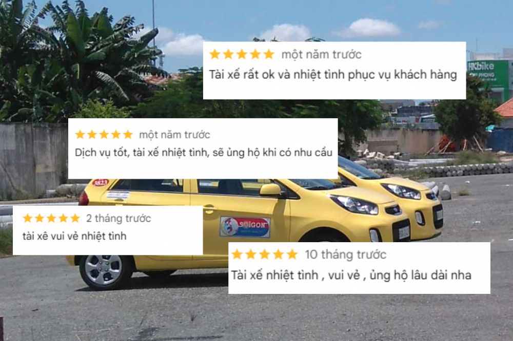 Khách hàng hài lòng với dịch vụ của Sài Gòn Taxi (Ảnh: Google Maps)