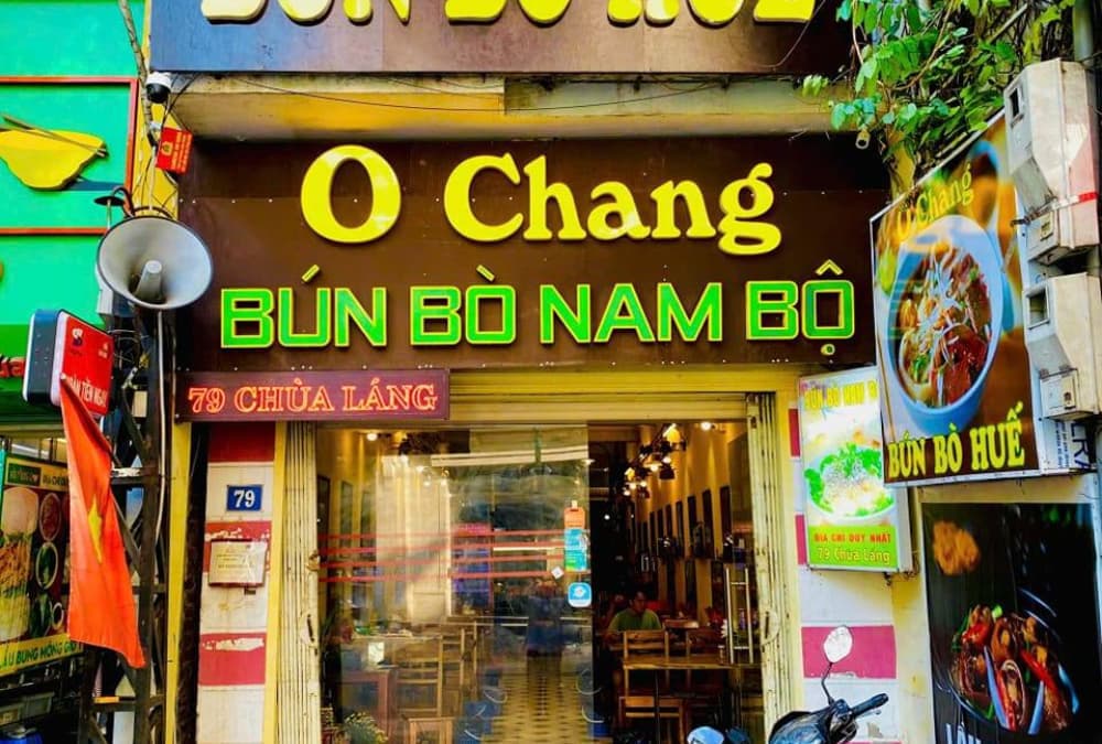 Quán O Chang chuyên phục vụ món bún bò Huế Nam Bộ (Ảnh: Sưu tầm Internet)