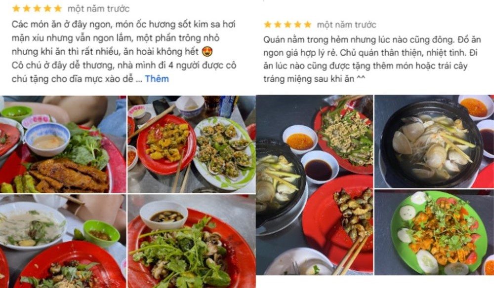 Khách thích chất lượng đồ ăn và cách phục vụ tận tình (Ảnh: Google maps)